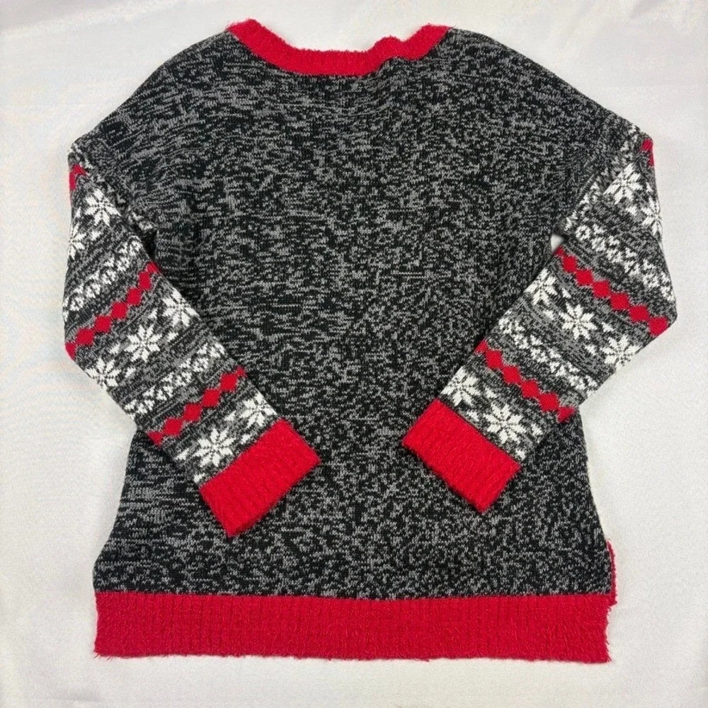 United States Sweaters Women M Holiday Owl Christmas‎ Black Red Whimsical Quirky